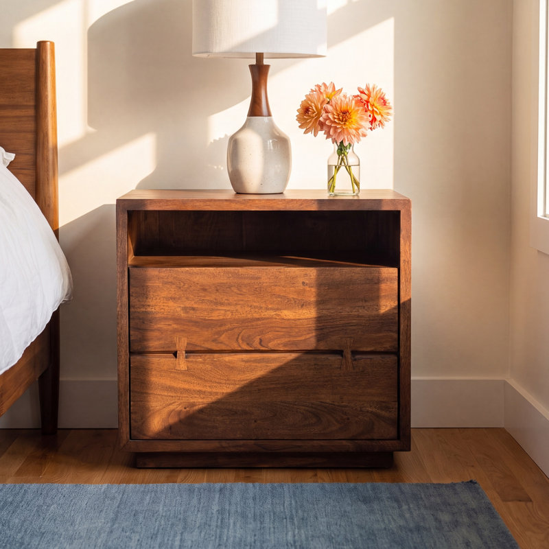 Broughton 26'' W Solid Wood Nightstand