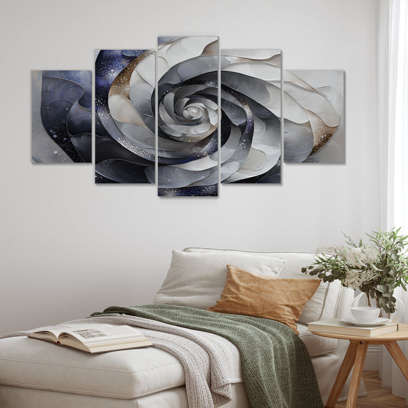 Cybera abstrait cosmique vortex III - spirales abstraites - art mural moderne