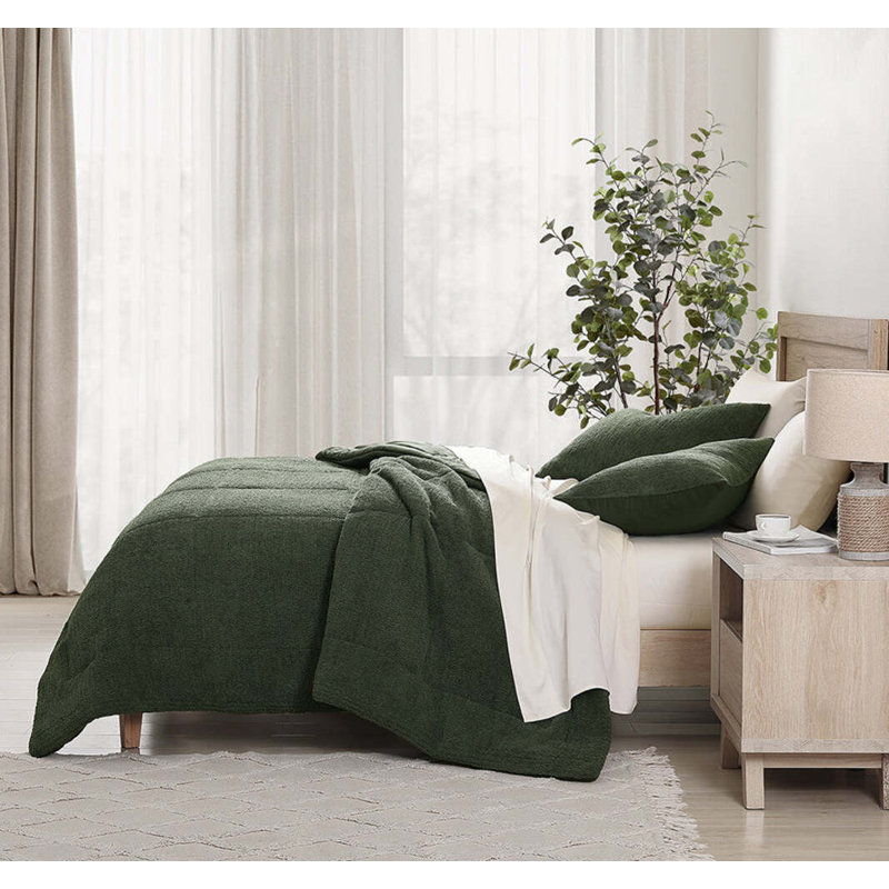 Snug Sham Set, King, Moss