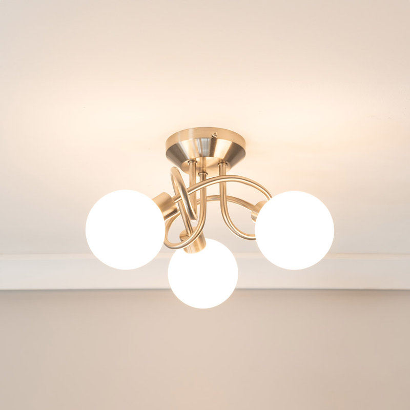 Cojocar Plastic Semi Flush Mount, Chrome, Yes