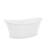 DreamLine Continuum 66 in. L x 36 in. W x 27 3/8 in. H Acrylic Double Slipper Freestanding Tub, White-118166219