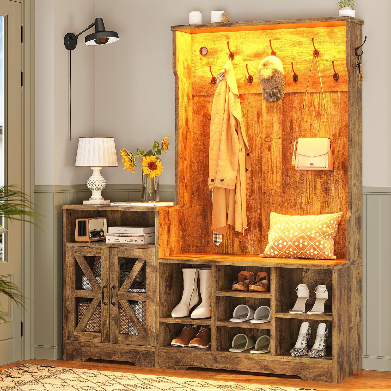 Entryway Bench Small Entryway Shelf With Hooks Coat Hooks Entryway