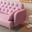 Charmant canapé à motif de tulipes avec coussins en tissu d'ameublement doux pour une expérience d'assise élégante et confortable.