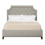 Audrey/Asher Queen Tufted Upholstered Low Profile Panel Bed