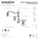 Kingston Brass Heritage Two-Handle 3-Hole Deck Mount Widespread Bathroom Faucet with Pop-Up Drain