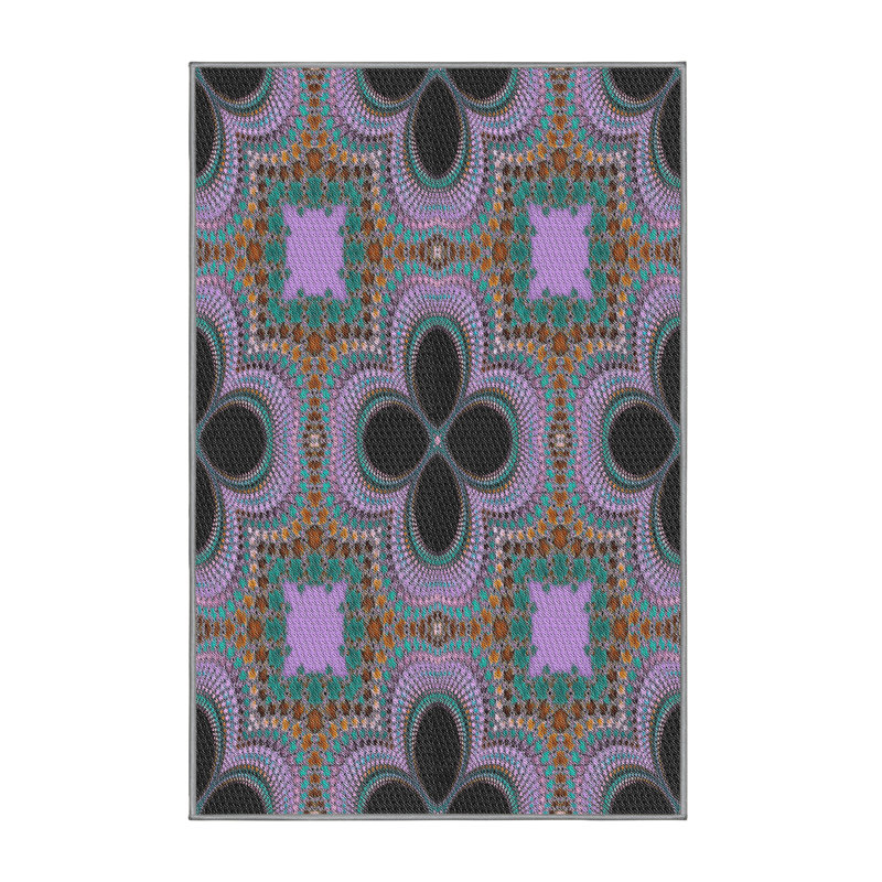 Geometric Indoor Rug, Rectangle 5' x 8'