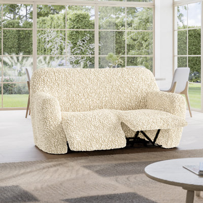Stretchy Slipcover for Recliner Loveseat - Eco-Friendly & Soft - Fuco Cotton Collection