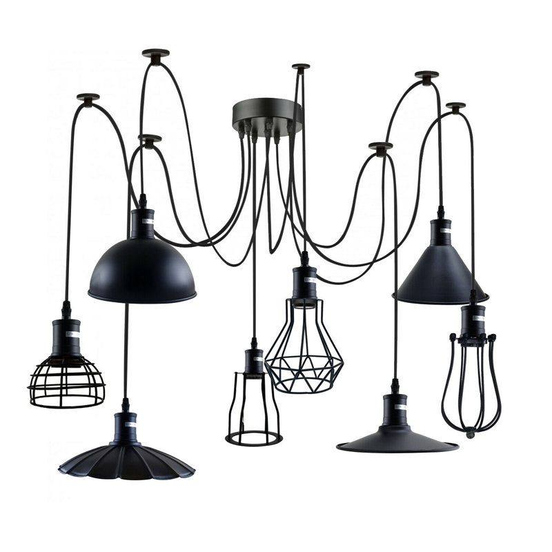Housatonic 8 - Light Black Cluster Pendant