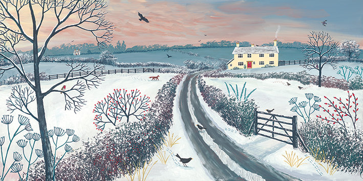Coming Home for Winter 1 Piece Wall Art, Canvas