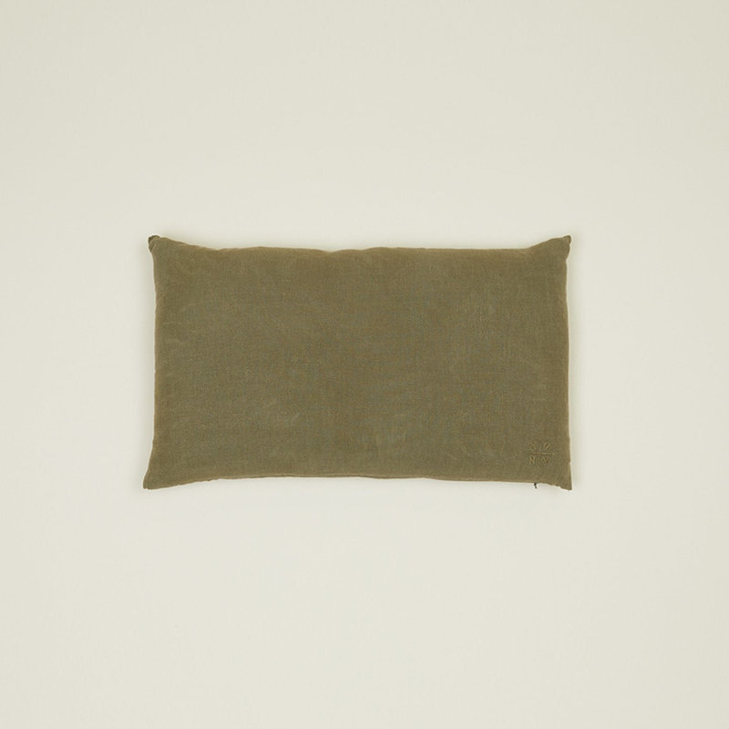 Coussin décoratif simple réversible, Olive, Rectangle H 12 po x l 22 po