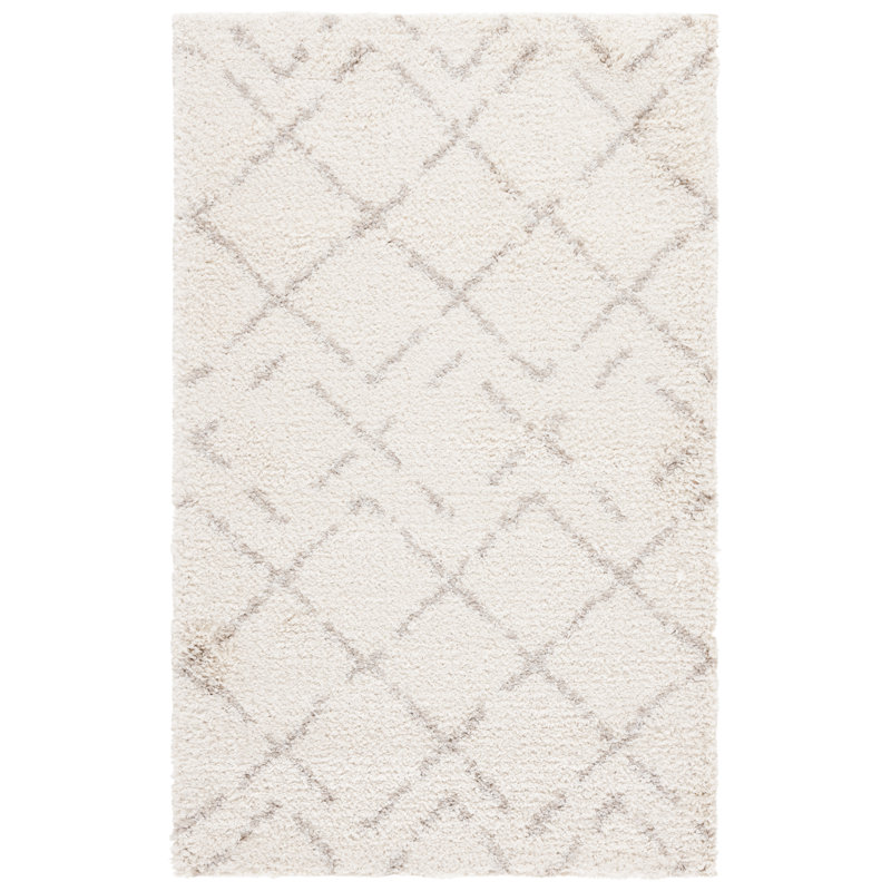 Angelka Performance Rug, Rectangle 3'2" x 5', Beige/Ivory