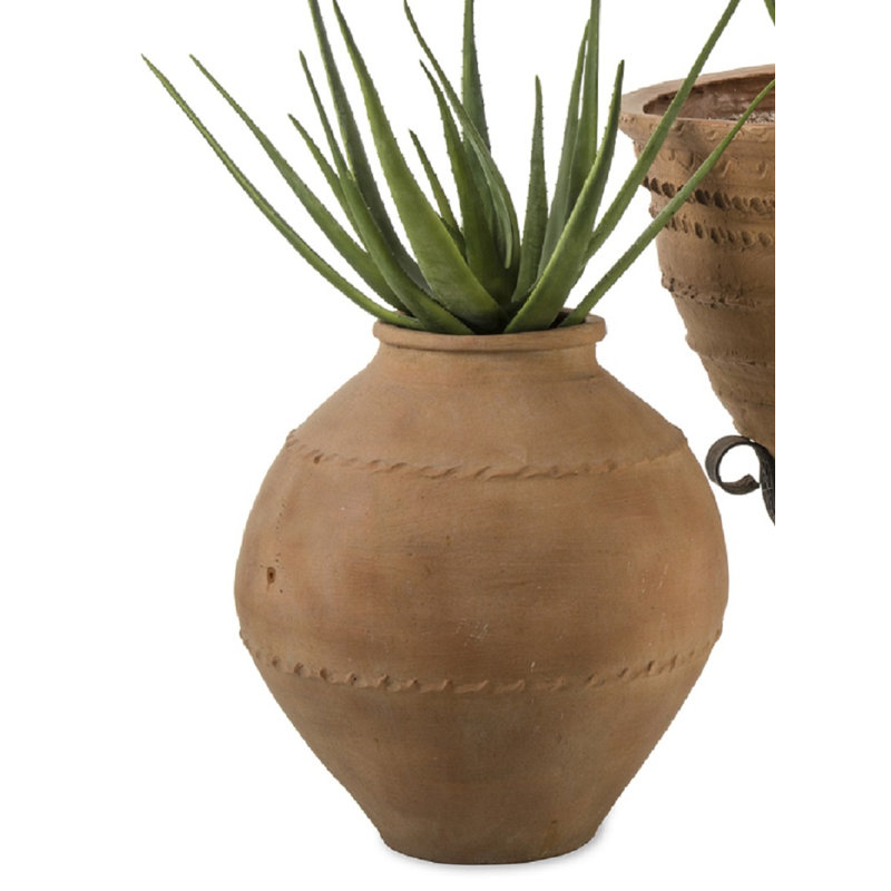 The Mediterranean Collection Handmade Pot Planter, Terracotta