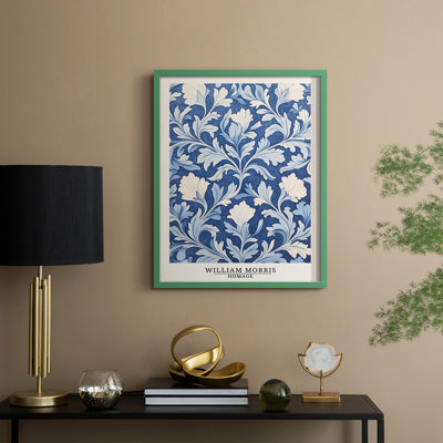 Reproduction encadrée, en bois massif, de la série DL XXI de Wm Morris