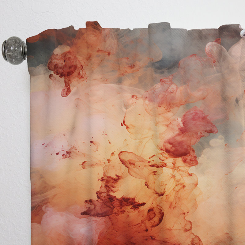 Arbutus Beyond Boundaries Smoke - rideau à collage abstrait - velours obscurcissant - 1 panneau, L 52 po x L 95 po