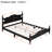 Modern Rustic Solid Wood Platform Bed with Durable Slat Support-437724206-437724200