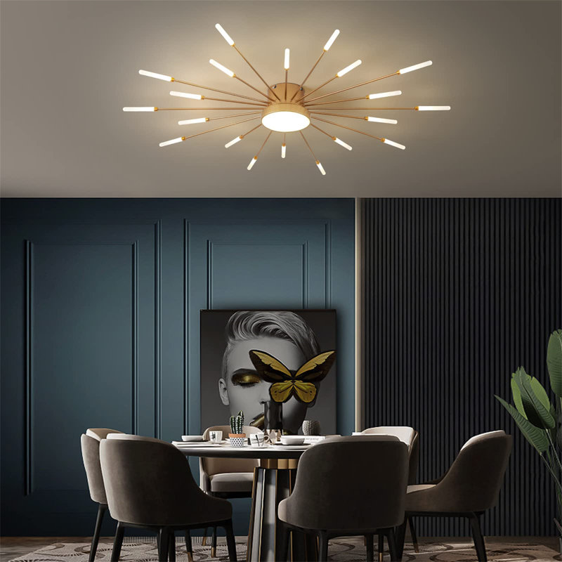 URBNLIVING LED Flush Mount, Glod