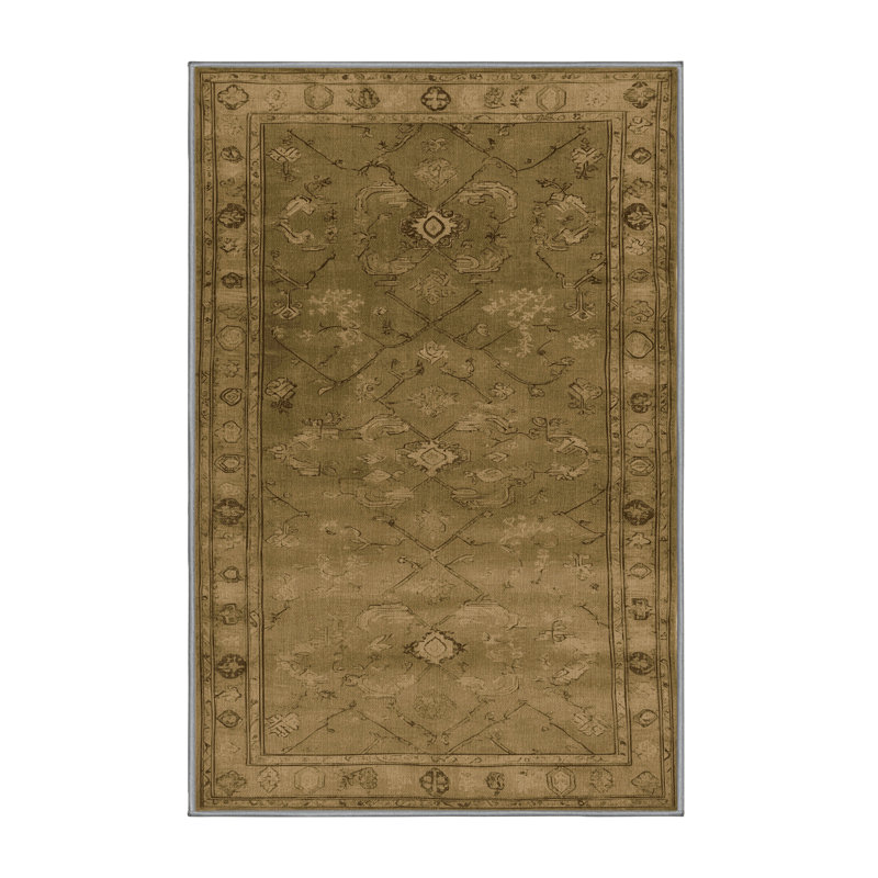 Tapis brun lavable à la machine, Rectangulaire 2 pi x 3 pi