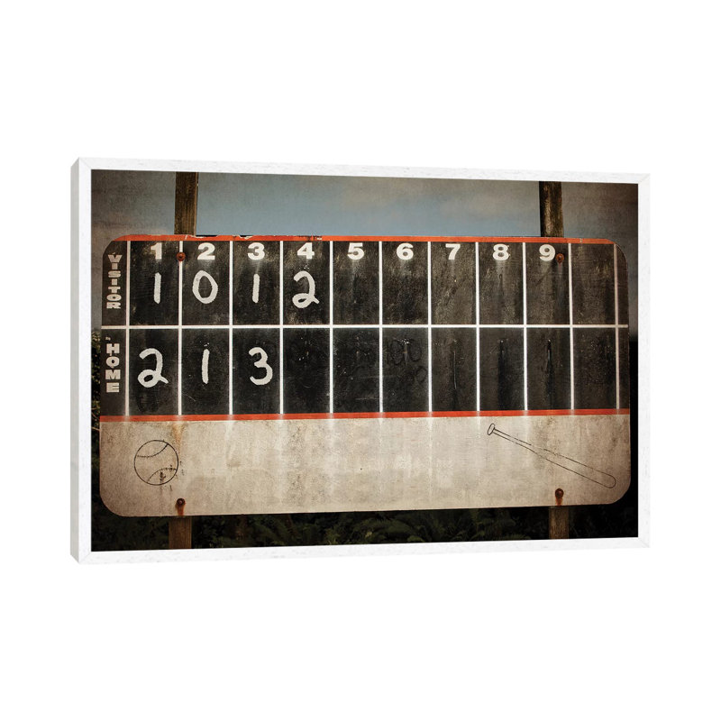 Scoreboard With Score - Print on Canvas, White Framed, 101.6 cm H x 66.04 cm W
