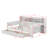 Wooden Full Size Daybed With Storage Shelves, Multi-Functional Bed With 2 Storage Drawers And Study Desk-114404364