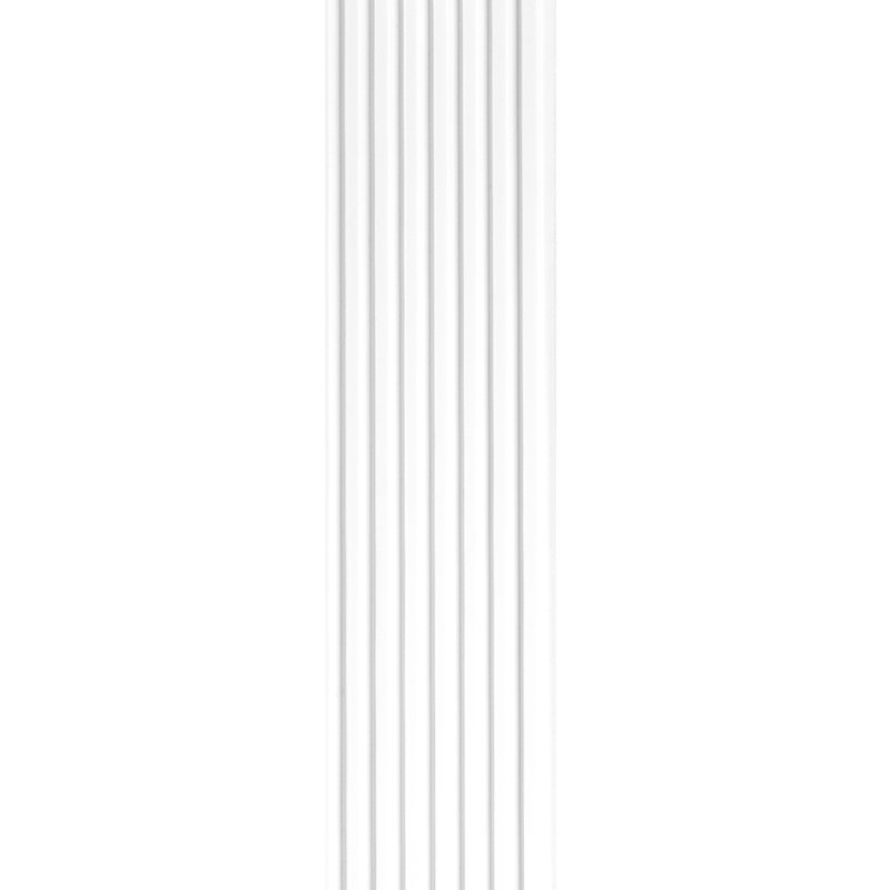 Panneaux muraux minces en bois de polystyrène Contour 93,7 po x 4,7 po, Blanc