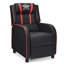 Fauteuil de jeu de massage inclinable à haut dossier avec repose-pieds, rouge-612445053-612445042