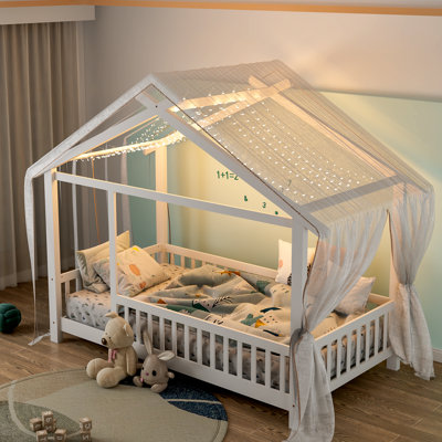Andry Solid Wood Canopy Bed Kids Bed