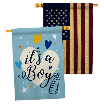 Drapeau de maison en polyester 2 côtés 3 pi 3 po x 2 pi