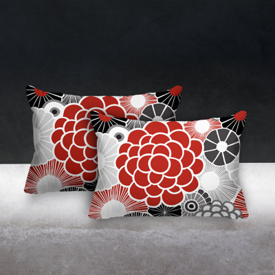 Floral Indoor/Outdoor Lumbar Pillow