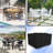 Covers & all Outdoor Square Table & Chair Set Cover, 1000D PVC-Coated Heavy Duty Waterproof Patio Furniture Cover, UV & Tear-Resistant with Air Vents & Drawstrings-2092408981-2092408978
