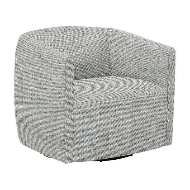 Ravello Outdoor Swivel Lounge Chair, Light Grey/Dark Grey Linen 6032-110