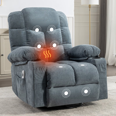Fauteuil inclinable de massage à bascule avec porte-gobelet de massage USB pour la maison et le bureau