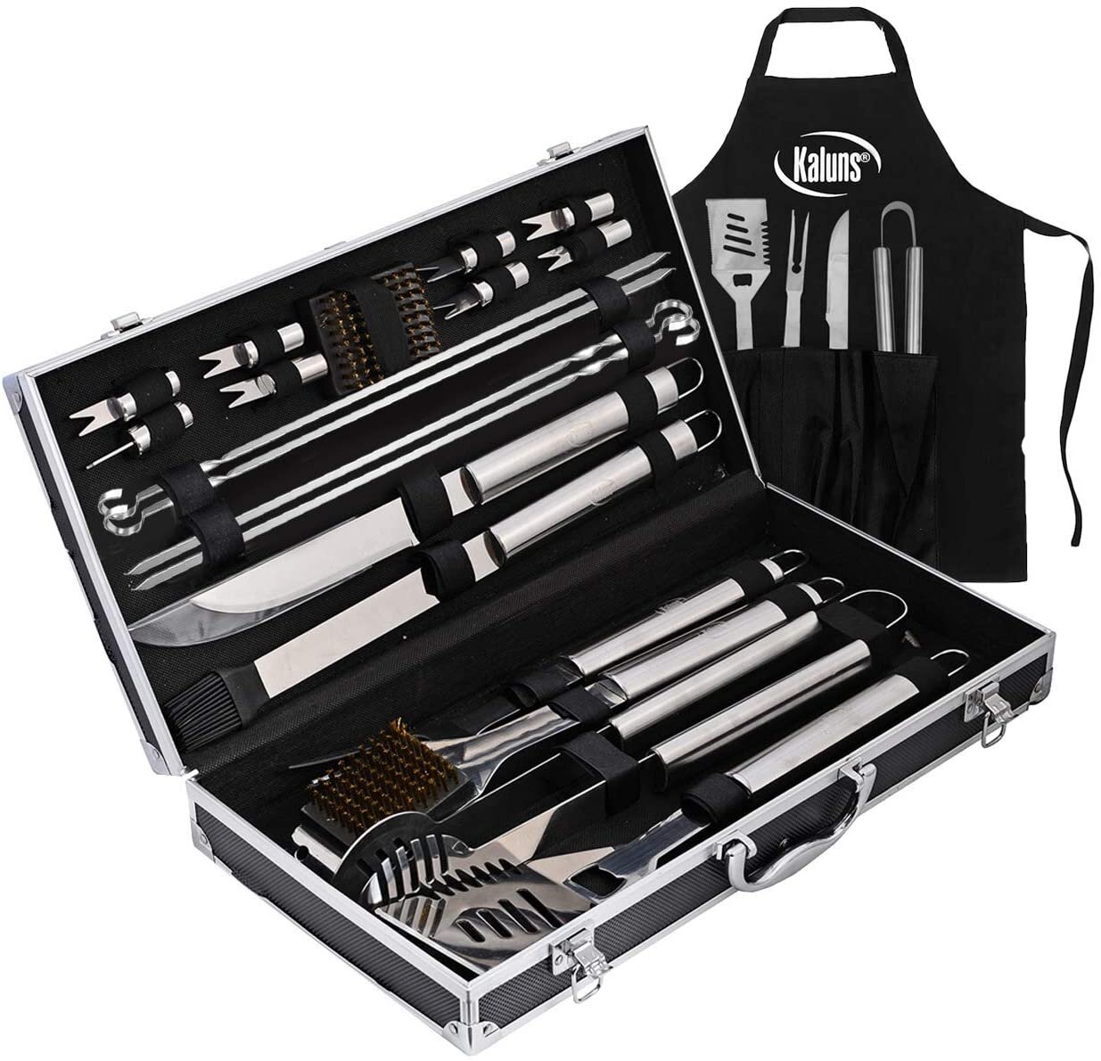 BBQ Tool Aluminum Carrying Case Deluxe Grill Set Grill Smoker
