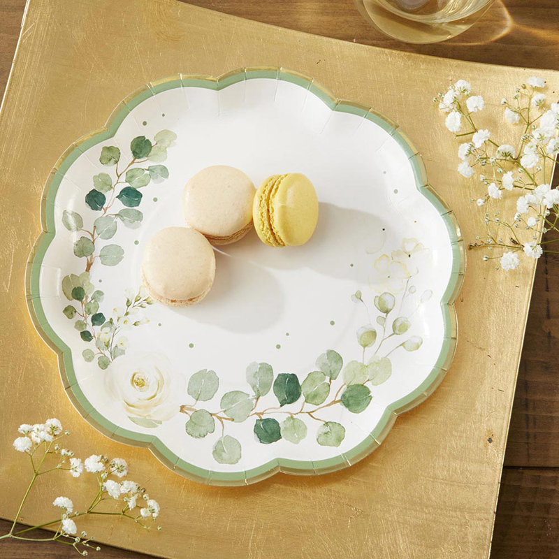 Jardin botanique 9 po Assiettes en papier de qualité supérieure (ensemble de 16)