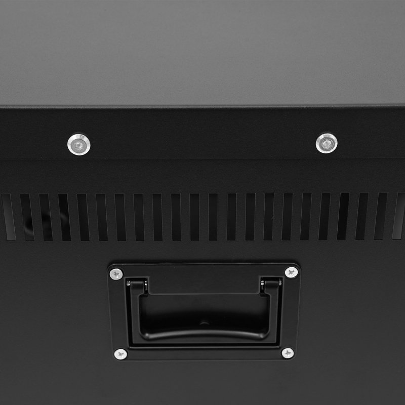 Armoire audio avec roulettes, armoire à roulettes, H 15,1 po x l 22,4 po x P 19,8 po, Noir