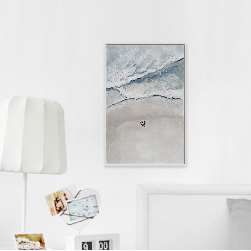 «Somewhere at the Beach», reproduction de peinture acrylique sur toile encadrée, H 24 po x l 16 po x P 1,5 po