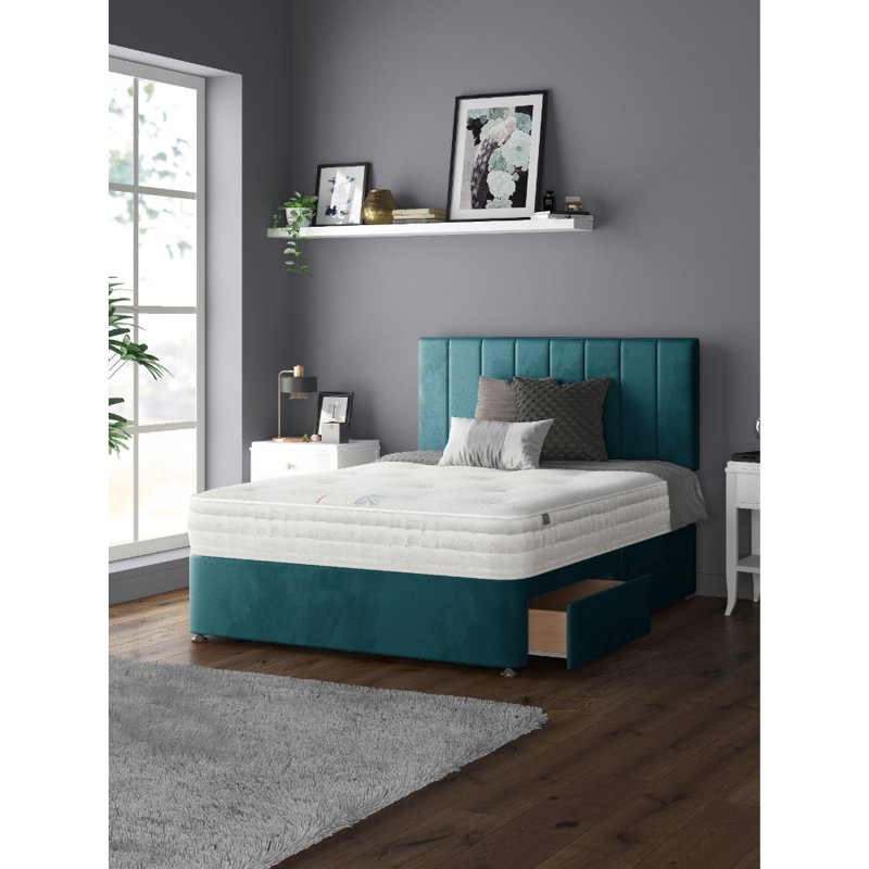 Ohioville Divan Bed Base, Mallard, Single (3'), 2 Right Drawers