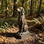 Statue de chien de chasse assis en bronze rétro, sculpture de chien en résine 29 po pour décor de maison de campagne et de style occidental