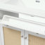 Meuble-lavabo de salle de bain avec lavabo, 2 tiroirs rabattables et 4 portes à fermeture douce-623565372