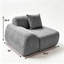Canapé d'angle modulaire en chenille de 100 cm-965543848