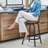 Lanxton Swivel Upholstered Counter Stool with Metal Frame-1126550266