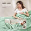 Couverture légère en duvet synthétique avec bordure en satin -21365929-26628191
