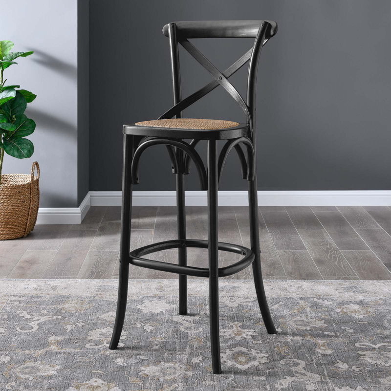 Modway Gear Stool, Black, Bar Stool (30" Seat Height)