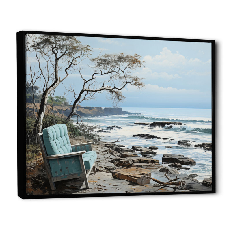 Coastalwindows Windows to the I - Impression, H 24 po x l 32 po, Cadre flottant noir