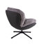 Fauteuil de bureau, chaise d'appoint, chaise d'appoint moderne avec base en similicuir et métal noir, gris clair-953779451