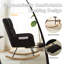 Ensemble fauteuil berçant à oreilles en tissu Teddy et repose-pieds, fauteuil à bascule d'allaitement avec poche de rangement latérale, mouvement de glissement fluide, base en bois massif sécurisée, fauteuil d'appoint confortable pour le salon-2014648245