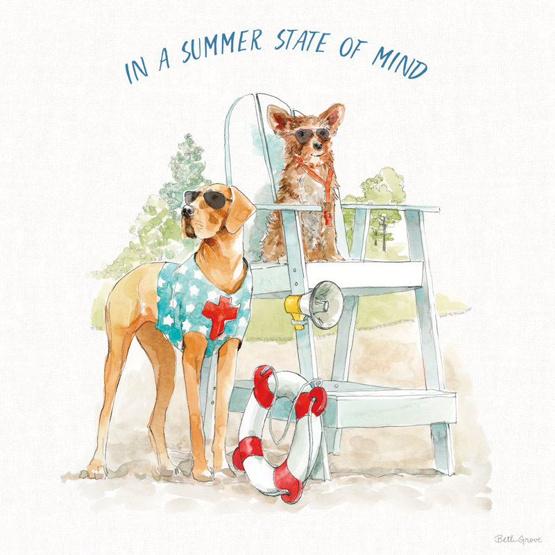Summer Fun IV by Beth Grove - Wrapped Canvas Painting, 76cm H x 76cm W