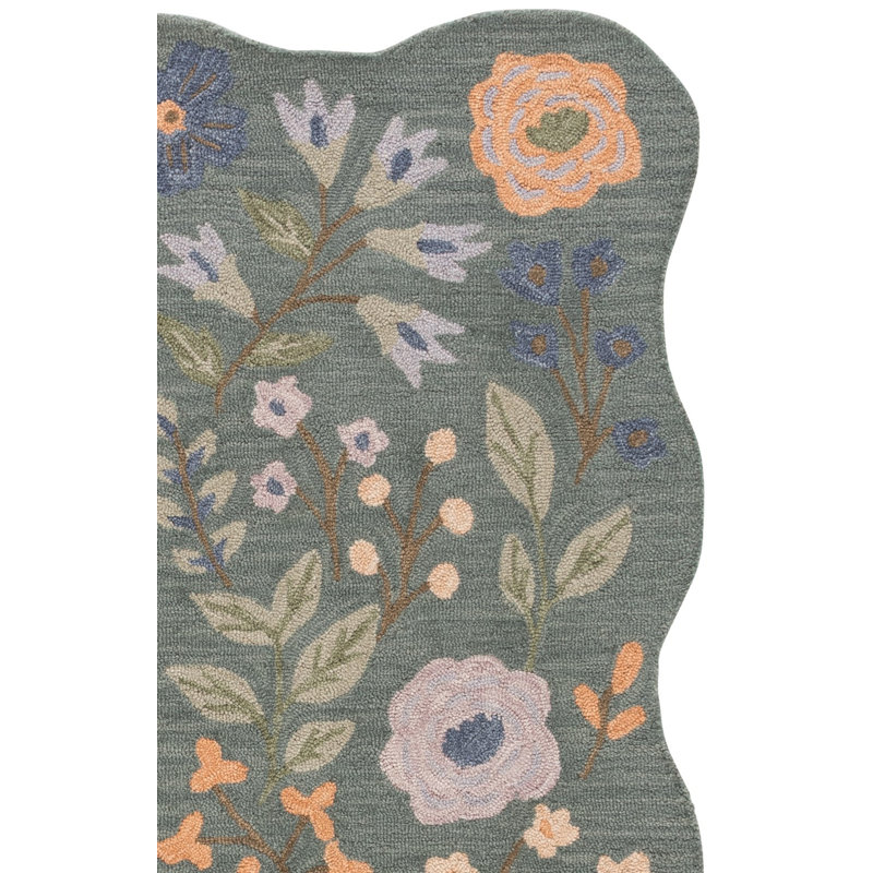 Jardin Hand Tufted Wool;Cotton Floral Indoor Rug, 3'-0" X 5'-0" Rectangle