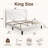 King-size Gaming Bed, King-size E Bed Frame, Bed With Charging Station, No Box Spring Needed-661546137
