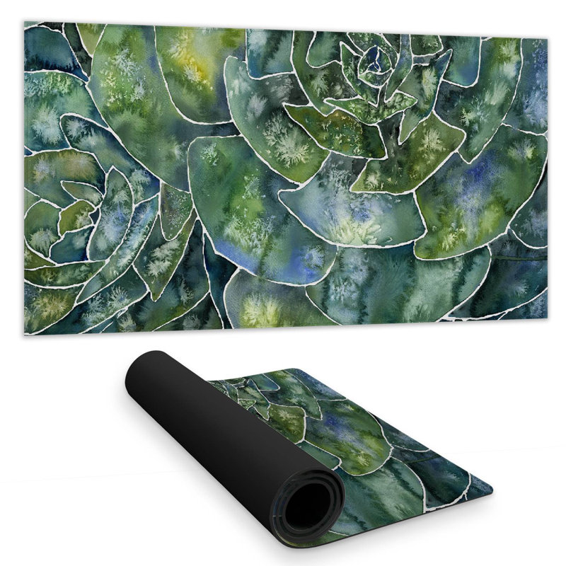 Abstract succulents - 15.75"x31.50" Desk mat