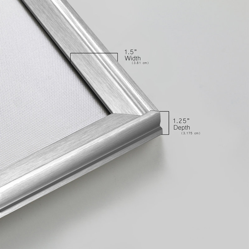 Déplacement sur I - ensemble de 2 peintures sur toile encadrées, Argent, H 24,5 po x l 18,5 po x P 1 po